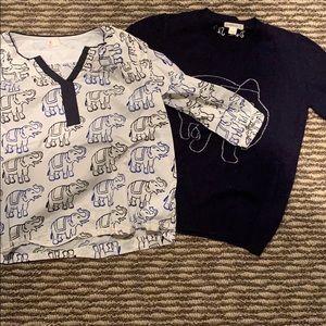Girls crewcut elephant sweaters